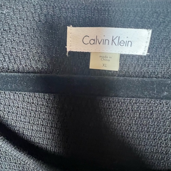 Calvin Klein Long Sleeve Dress with Blush Vertical Stripes - Picture 4 of 6